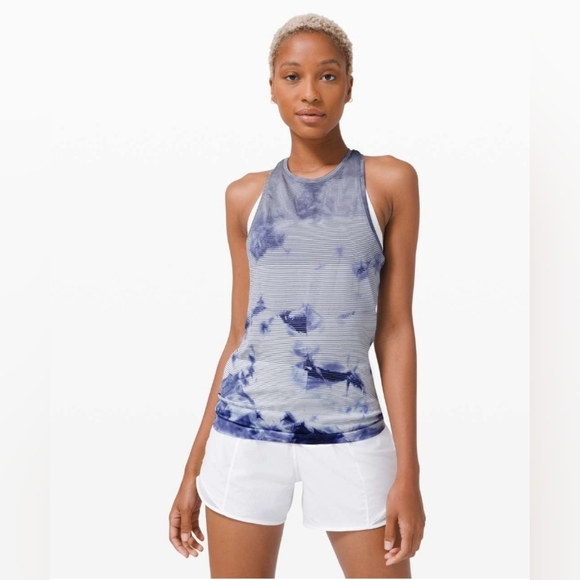 Lululemon Swiftly Tech Tank 2.0 *Wash Shibori Stripe Midnight Orchid Size 12 - Picture 1 of 6